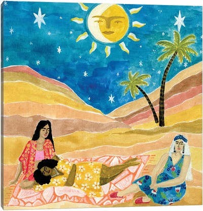 Moroccan Picnic Canvas Art Print - Caroline Chessia