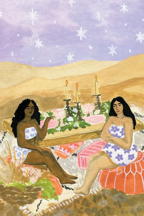 Ladies At Lunch by Caroline Chessia wall art