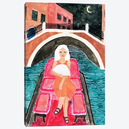 Gondola In Venice Canvas Print #CCS37} by Caroline Chessia Canvas Wall Art