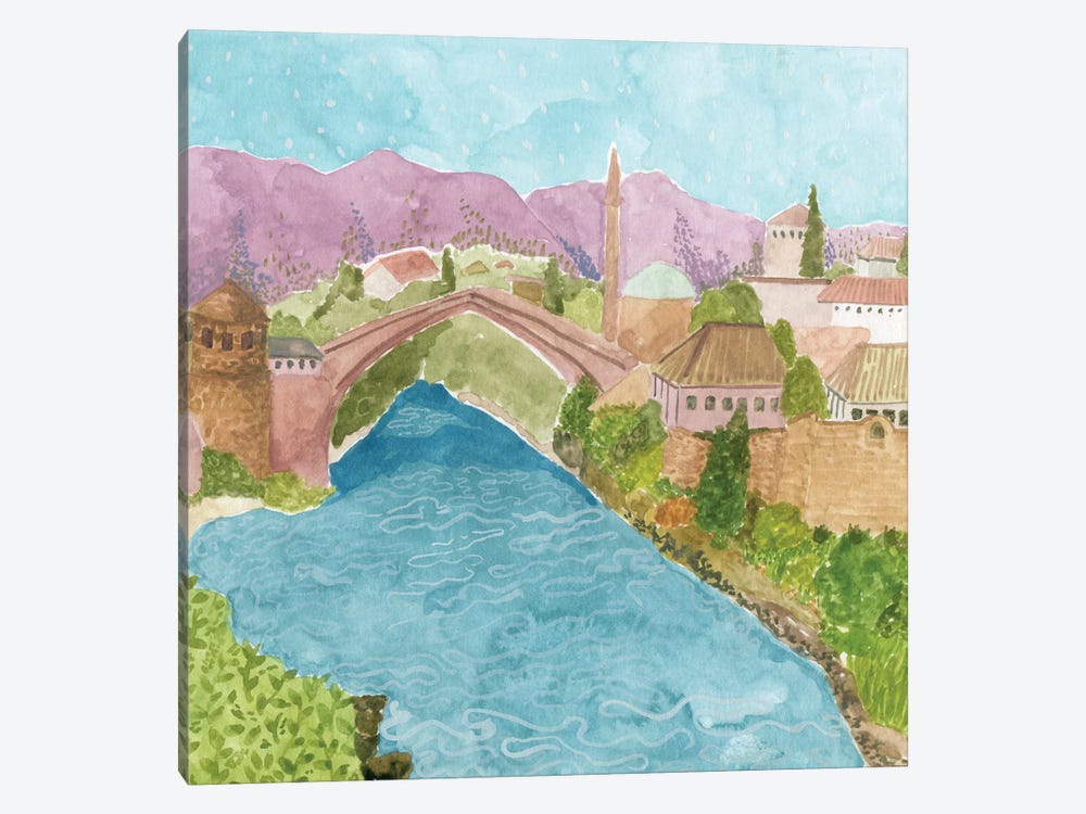 Mostar by Caroline Chessia 1-piece Canvas Art Print