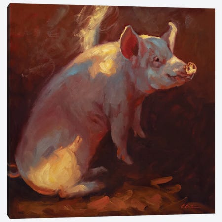 Some Pig Canvas Print #CCT48} by Cheri Christensen Canvas Art Print