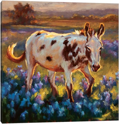 Tiptoe, Through The Tulips Canvas Art Print - Donkey Art
