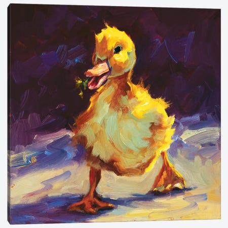 Fuzzy Duckling Canvas Print #CCT60} by Cheri Christensen Canvas Art Print