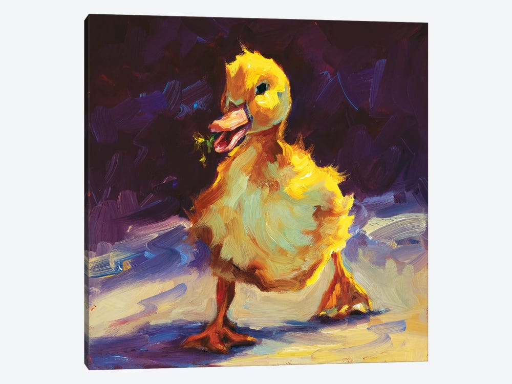 Fuzzy Duckling by Cheri Christensen 1-piece Art Print