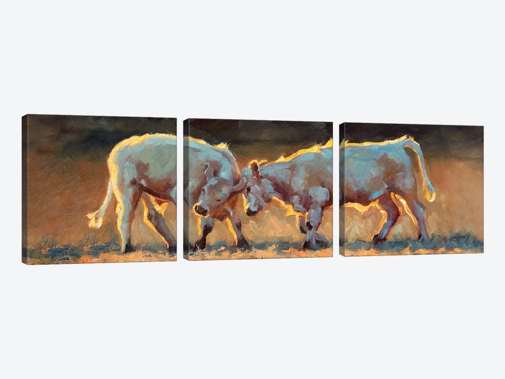 Cow Games by Cheri Christensen 3-piece Art Print