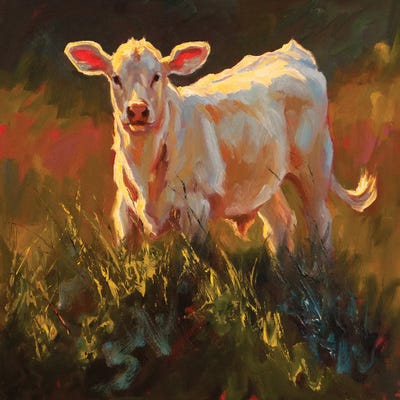 Calf Interrupted by Cheri Christensen gallery poster