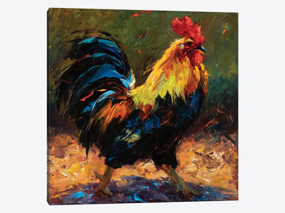 Running Rooster by Cheri Christensen 1-piece Canvas Artwork