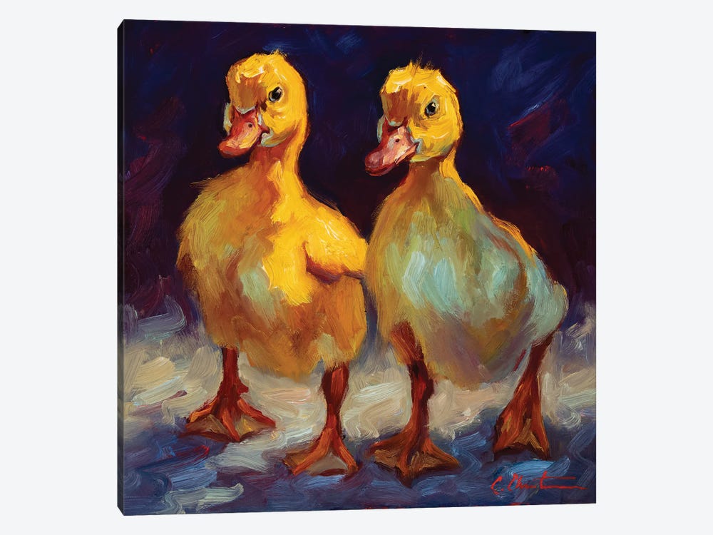 Duckling Double by Cheri Christensen 1-piece Canvas Art Print