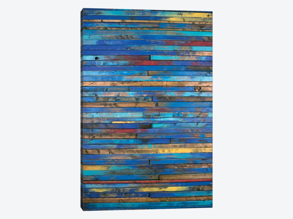 Multicolor Wood Slat by Jae Landow 1-piece Canvas Print