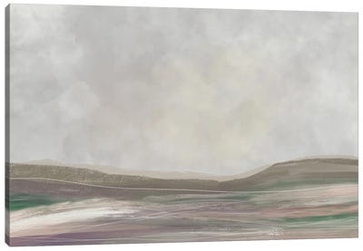 Blush Green Landscape Canvas Art Print - Minimaluxe