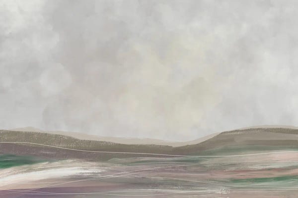 Jae Landow: Blush Green Landscape by Jae Landow