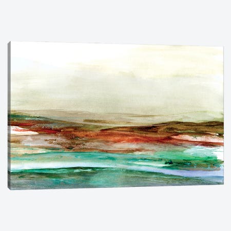 Teal Red Landscape Watercolor Canvas Print #CCV37} by Jae Landow Canvas Print