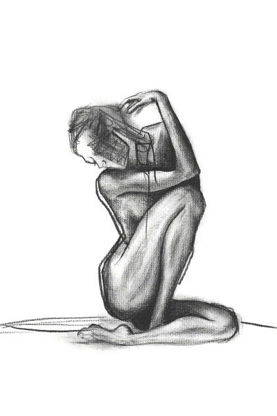 Jae Landow: Female Figure Study I by Jae Landow