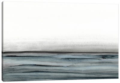 Blue Minimalist Seascape Canvas Art Print - Jae Landow