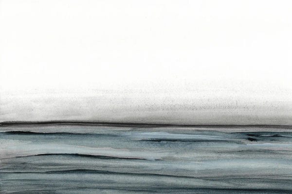 Jae Landow: Blue Minimalist Seascape by Jae Landow