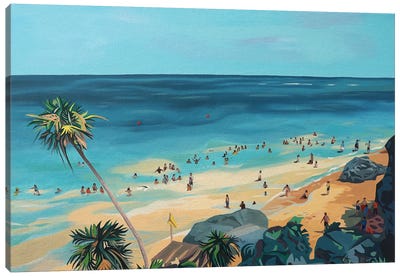 Tulum Beach Canvas Art Print - Mexico Art