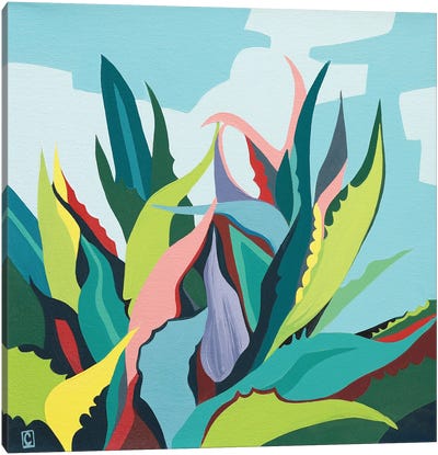 Maguey Plant In Summer Canvas Art Print - Christophe Carlier