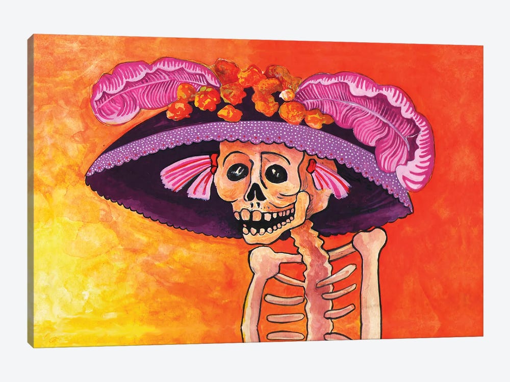 Mexican Catrina by Christophe Carlier 1-piece Canvas Art