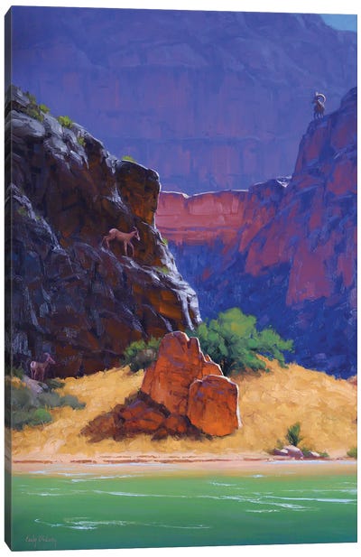Between A Rock And A Hard Place Canvas Art Print - Canyon Art