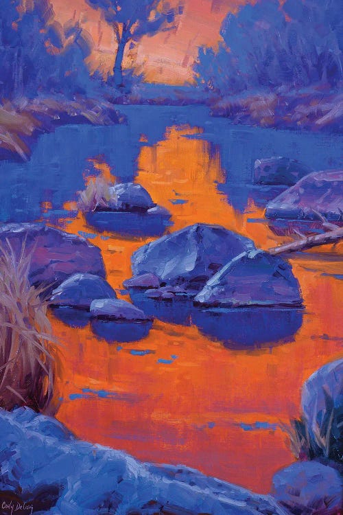 Study In Orange And Blue by Cody DeLong wall art