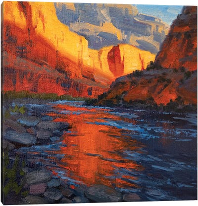 Reflectivity Canvas Art Print - Mountain Sunrise & Sunset Art