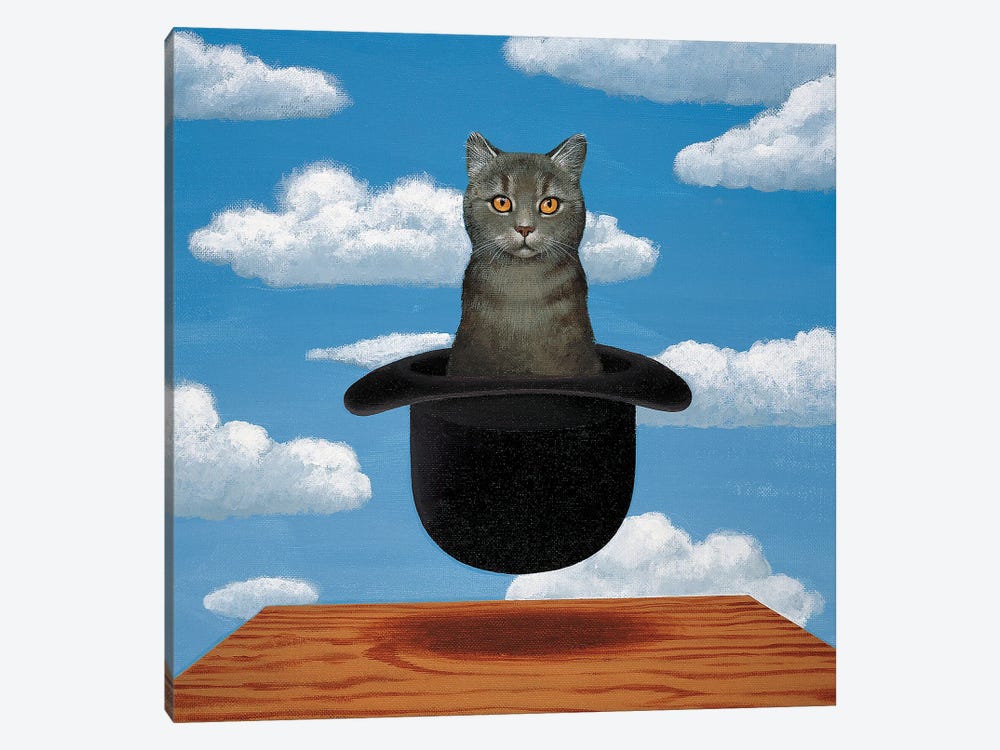 Magritte Cat by Chameleon Design, Inc. 1-piece Canvas Art Print