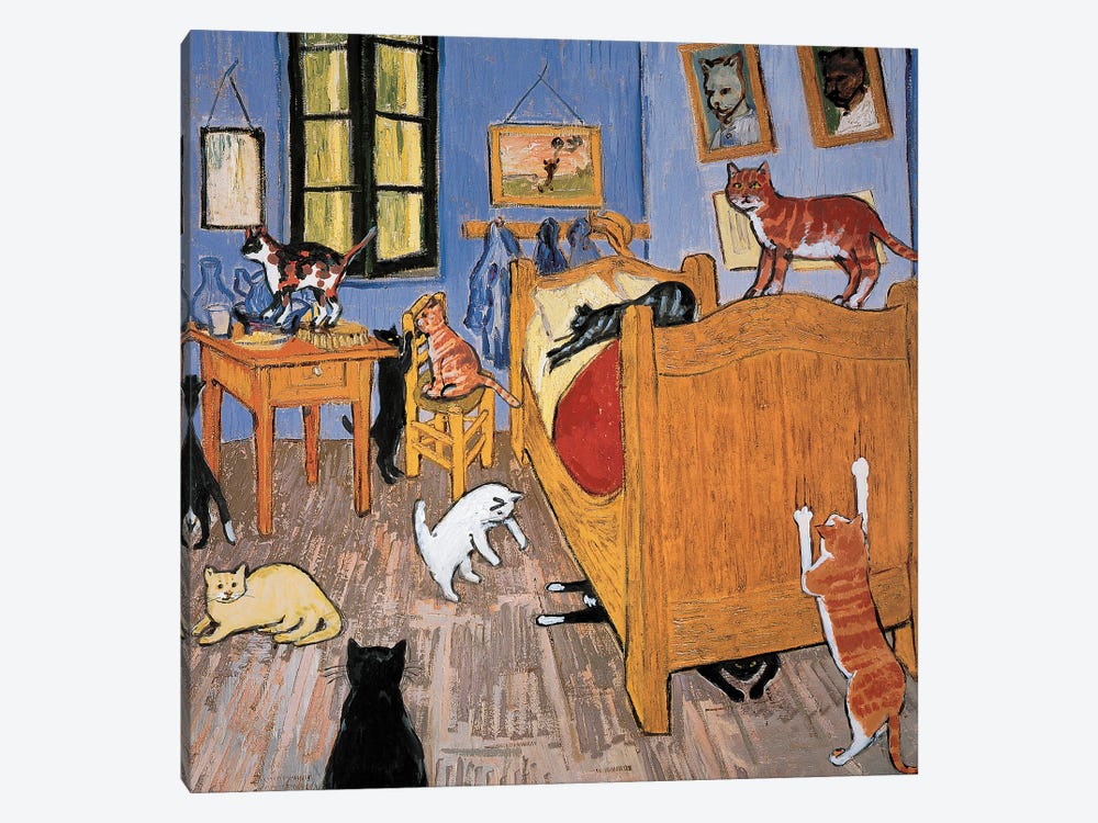 Van Gogh Arles Cat by Chameleon Design, Inc. 1-piece Canvas Print