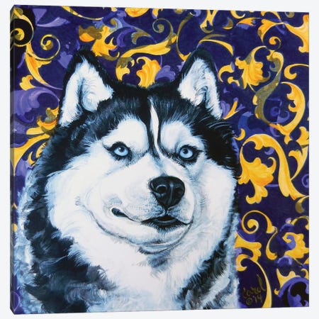 Playful Pup IV Canvas Print #CDL21} by Carol Dillon Canvas Wall Art