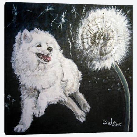 Playful Pup XII Canvas Print #CDL29} by Carol Dillon Canvas Wall Art