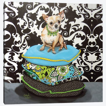 Chihuahua Pillows I Canvas Print #CDL4} by Carol Dillon Canvas Art
