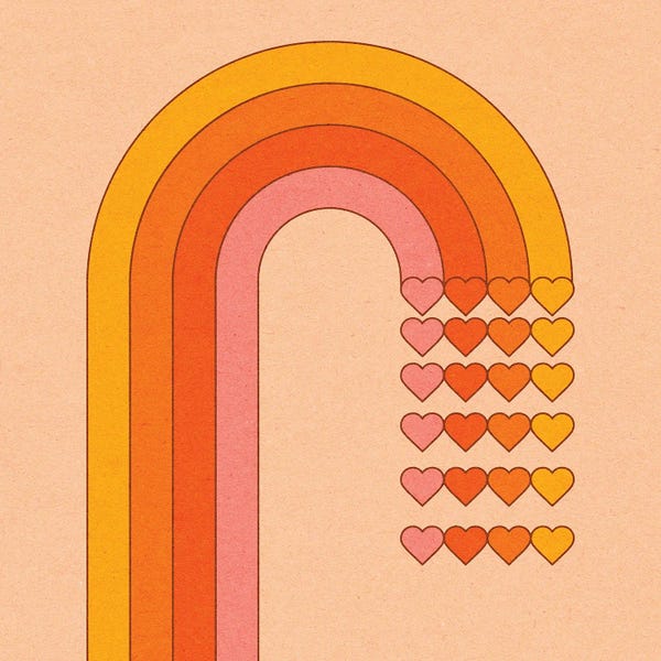 Hearts: Sweetheart Rainbow by Circa 78 Designs