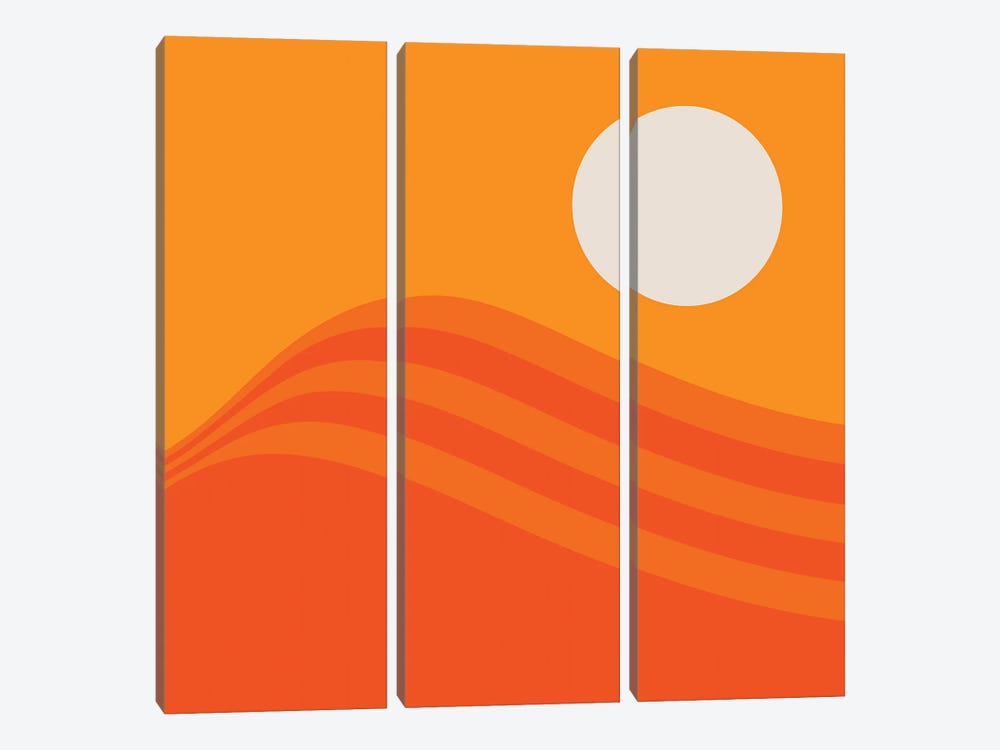 Swell - Orange Crush by Circa 78 Designs 3-piece Art Print