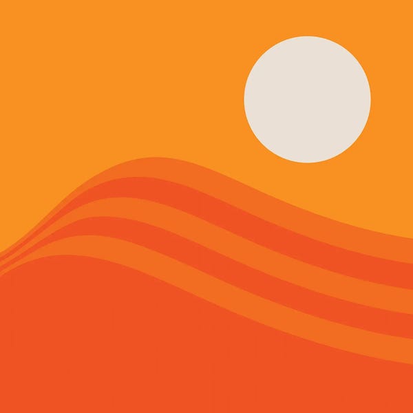 Large Modern Art - Canvas Prints: Swell - Orange Crush by Circa 78 Designs