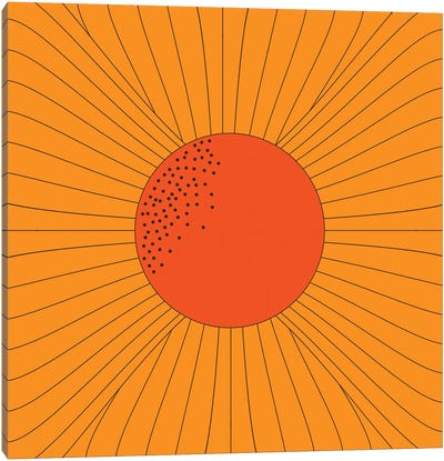 Blossom Canvas Art Print - Orange Art