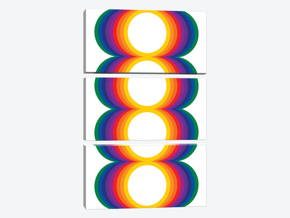 Rainbow Globes by Circa 78 Designs 3-piece Canvas Art Print