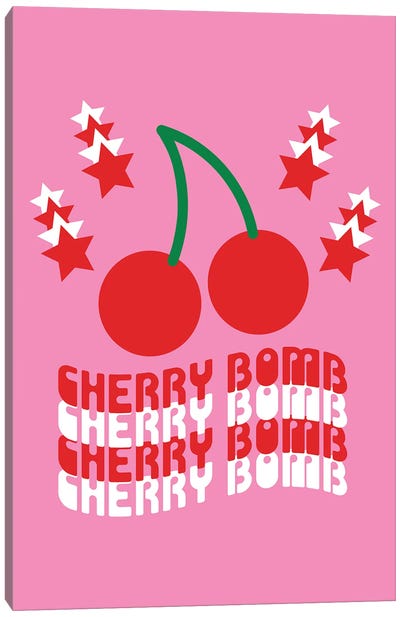 Cherry Bomb Canvas Art Print - Cherries