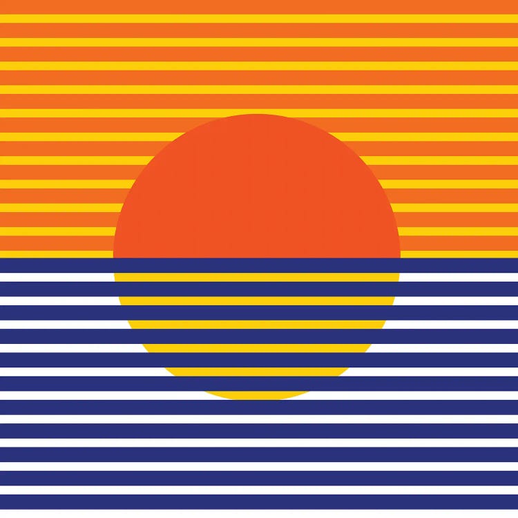 Orange Split Sun