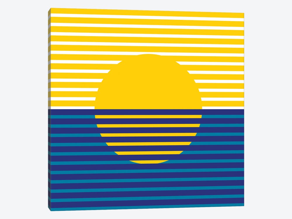 Yellow Split Sun by Circa 78 Designs 1-piece Art Print