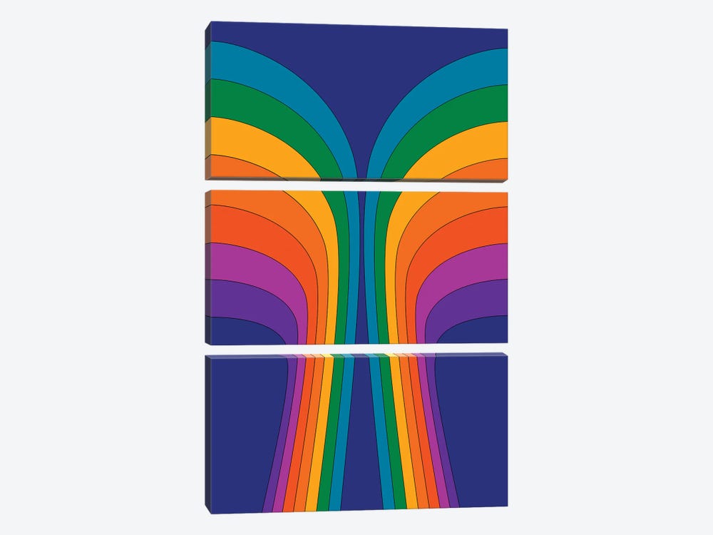 Rainbow Wing by Circa 78 Designs 3-piece Canvas Print