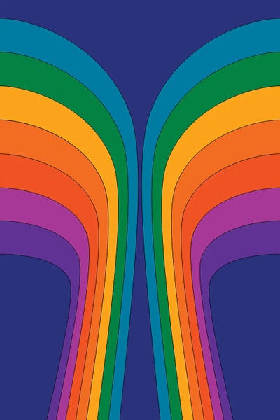 Colorful Abstracts: Rainbow Wing by Circa 78 Designs