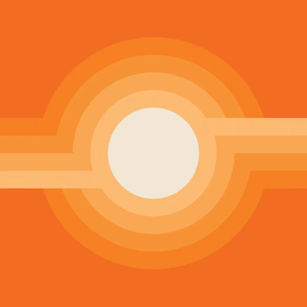 The Seventies: Moonspot Creamsicle by Circa 78 Designs