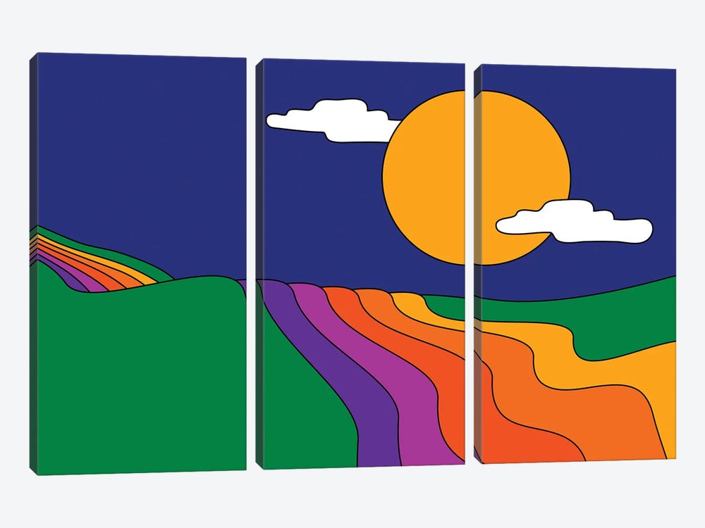 Rainbow River by Circa 78 Designs 3-piece Canvas Print