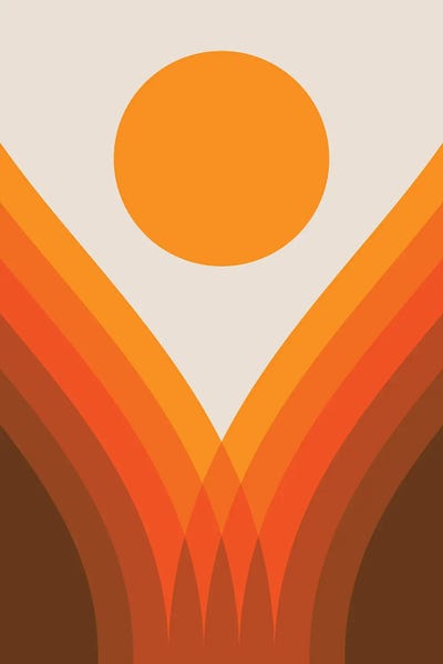 Circular Abstract: Golden Valley by Circa 78 Designs