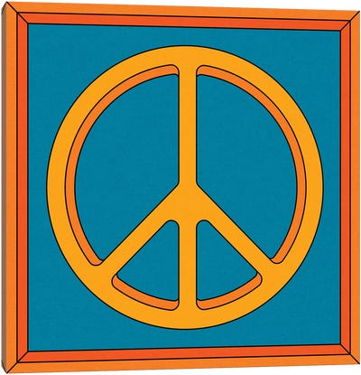 Peace Canvas Art Print - Peace Sign Art