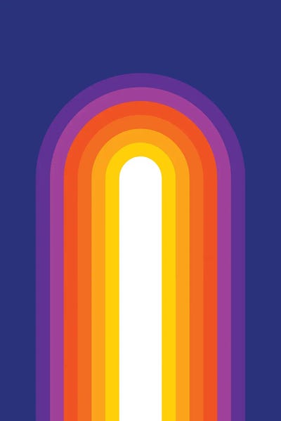 '70s Aesthetic: Classic Blue Rainbow by Circa 78 Designs