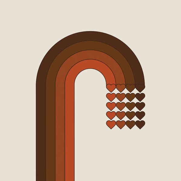 Hearts: Cocoa Sweetheart Rainbow by Circa 78 Designs