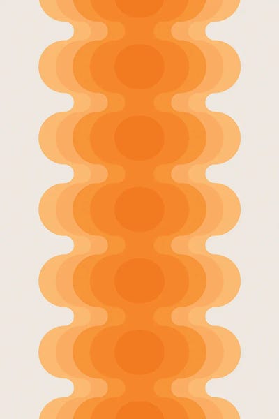 Large Modern Art - Canvas Prints: Creamsicle Echo by Circa 78 Designs