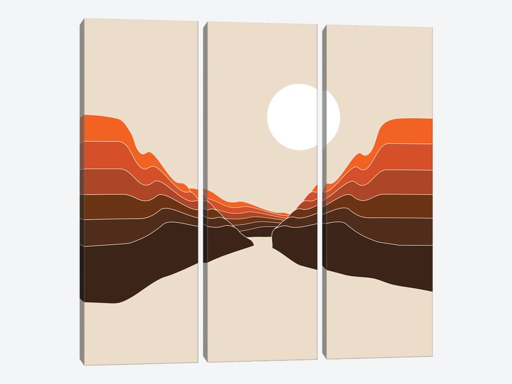 Desert Dusk Ravine by Circa 78 Designs 3-piece Canvas Print