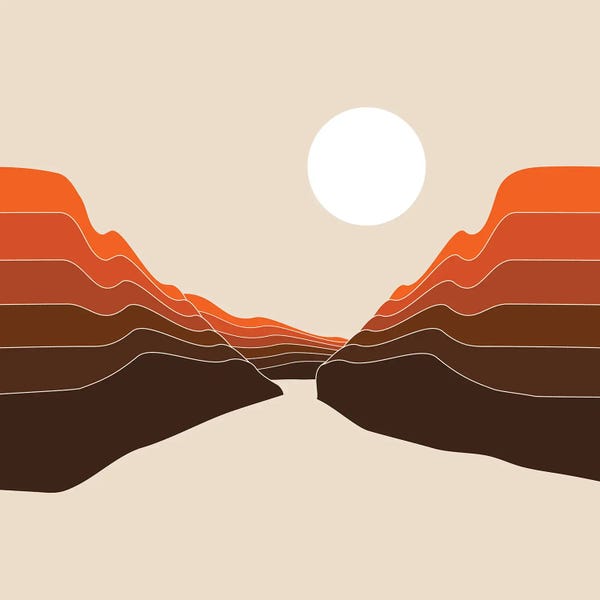 '70s Aesthetic: Desert Dusk Ravine by Circa 78 Designs