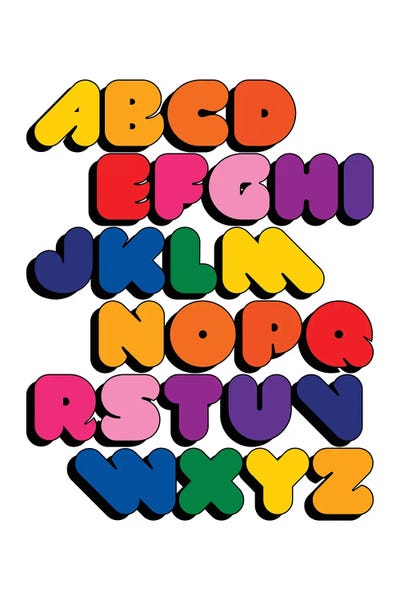 Kids Educational Art: Alphabits by Circa 78 Designs